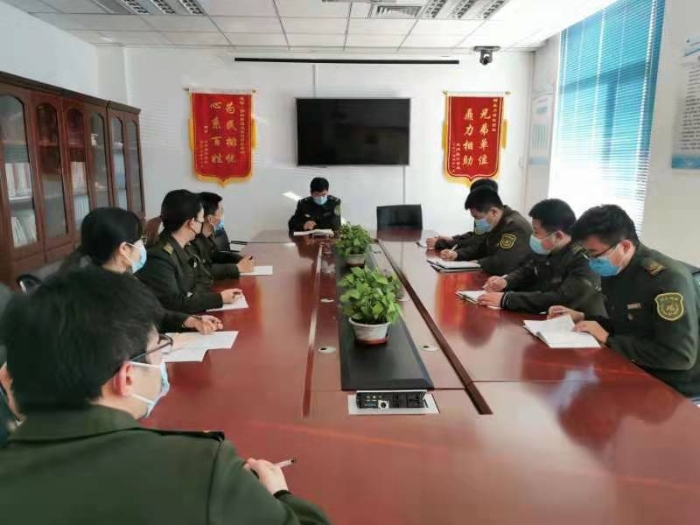 冀州西收费站组织参加分公司节后收心会视频会议2