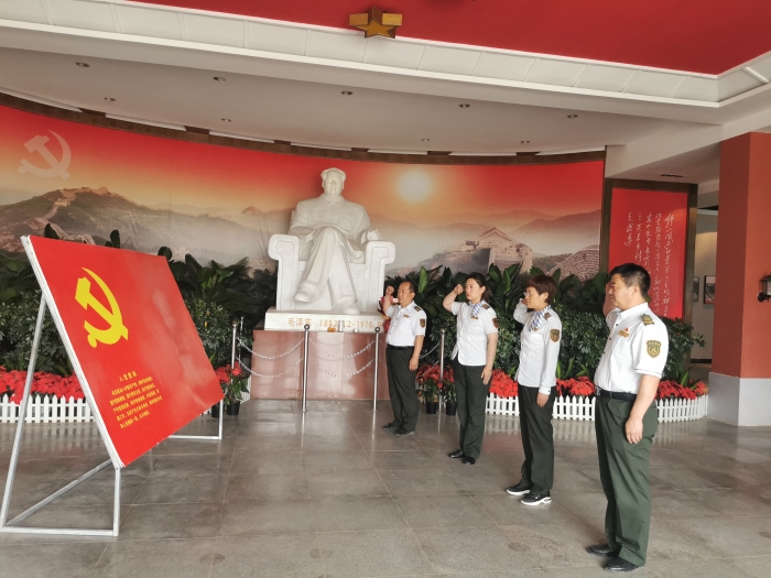 2023-5-29，河沙镇站全体党员重温入党誓词，摄影刘瑞彬
