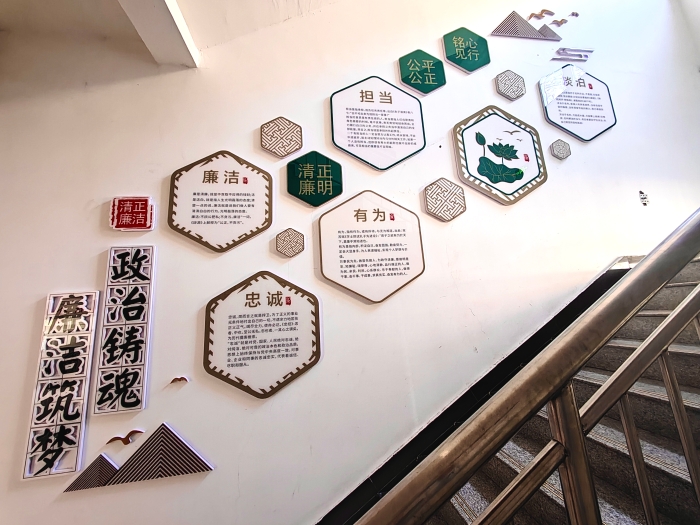 邢汾分公司路罗收费站廉洁文化墙 （作者：吉广彬）