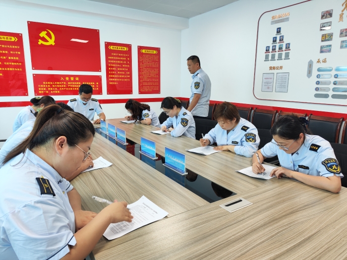 固安温泉园站提前组织安全知识考试