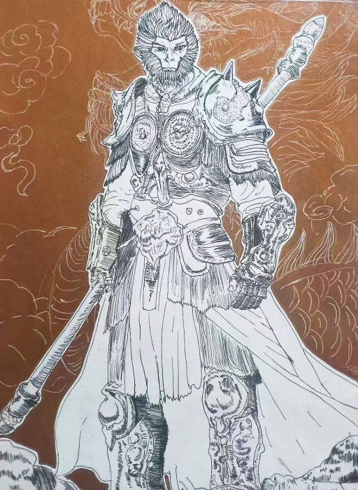 碳素笔简笔画（常屯）